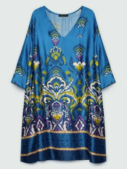 Fiorella Rubino Vestiti|Vestito Midi In Raso Stampato